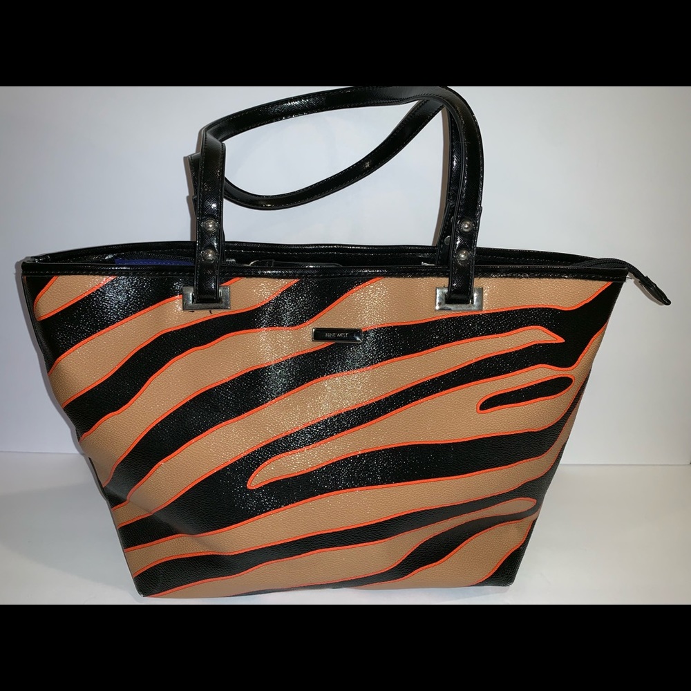 NINE WEST Tiger Strips Tote Bag
